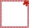 Christmas, new year double candy cane border with striped pattern and ribbon