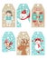 Christmas and new year gift tags