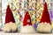 Christmas new year gnomes on glowing background 2022