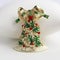 Christmas New Year Holidays Colorful Items Jewelry Bell with Red Berries Bow and Green Leaves