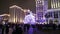 Christmas and New Year holidays illumination at night in Moscow, Russia