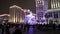 Christmas and New Year holidays illumination at night in Moscow, Russia