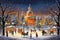 Christmas and New Year holidays in Moscow, Russia. Moscow is the capital and largest city of Russia. merry Christmas scene filled