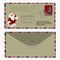 Christmas, new year. letter to Santa Claus. template, envelope, stamp. vector