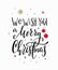 Christmas new year lettering typography