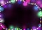 Christmas and New Year lights bokeh banner and border