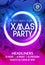 Christmas New year party poster banner template. Holiday celebration card design. Xmas flyer party template