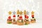 Christmas and New Year\\\'s dishes, a set of snacks for the festive table. Canapes of tomatoes, pate, mozzarella cheese,