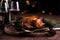 Christmas and new year\'s eve dinner: roasted whole chicken / turkey