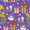 Christmas or New Year’s seamless pattern.