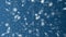 Christmas and New Year seamless looping animation. Christmas snowflakes on dark blue background. Winter wonderland magic