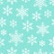 Christmas, new year seamless pattern, snowflakes line illustration. Vector icons of winter holidays, cold season snow