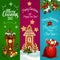 Christmas, New Year vector banners set