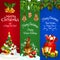 Christmas, New Year Winter Holidays vector banners