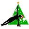 Christmas new year yoga asana