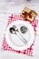 Christmas or New Year zero waste dinner place setting