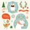 Christmas and New Years graphic elements