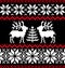 Christmas nordic pattern on black
