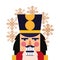 Christmas nutcracker face snowflakes decoration