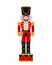 Christmas Nutcracker in a red suit with a sword. flat vector