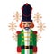 Christmas nutcracker toy snowflakes decoration