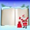 Christmas open book and Santa Claus