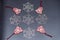 Christmas openwork snowflakes on a colored background for decoration