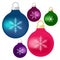 Christmas ornament blue pink green purple colors
