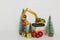 Christmas ornament with Excavator model