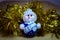 Christmas Ornament, Stuffed Snowman, Reindeer with rattle