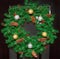 Christmas ornaments, bells, stars, balls, Christmas wreaths tabs, tree, holiday, new year, decorations for Christmas trees in the