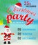 Christmas party at the beach poster or banner seashore landscape with Santa claus and palm. Vector