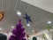 A Christmas party celebration in office building and festival related stars and christmas tree fixed on the floor