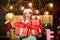 Christmas party. girl in santa hat present box. merry christmas. cheerful woman share xmas gift. happy new year