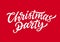 Christmas Party - vector hand drawn brush pen lettering