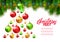 Christmas patry poster background design, decorative colorful ba