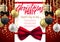 Christmas patry poster background design, decorative gold balls