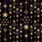 Christmas pattern with crystal stripes gold colors