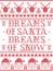 Christmas pattern Dream so Santa Dreams of Snow carol seamless pattern inspired by Nordic culture festive winter in stitch