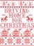 Christmas pattern Driving home for Christmas carol seamless pattern inspired by Nordic culture festive winter in stitched