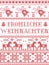 Christmas pattern Frohliche weihnachten seamless pattern inspired by Nordic culture festive winter in cross stitch