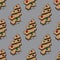 Christmas pattern with gingerbread cookies