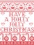 Christmas pattern Have a Holly Jolly Christmas seamless pattern inspired by Nordic culture festive winter in cross stitch w