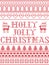 Christmas pattern Holly Jolly Christmas carol seamless pattern inspired by Nordic culture festive winter in cross stitch