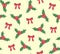 Christmas pattern mistletoe with bows vector