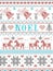 Christmas Pattern Noel Scandinavian style, inspired by Norwegian festive winter culture, seamless, in cross stitch with reindeer