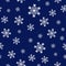 Christmas pattern. Seamless vector illustration with falling snowflakes. Wintry backdrop