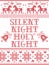 Christmas pattern Silent night Holy night seamless pattern inspired by Nordic culture festive winter in cross stitch