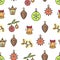 Christmas Pattern Toys, Bells Vector Illustration