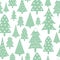 Christmas pattern - varied Xmas trees and snowflakes.